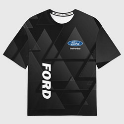Футболка оверсайз женская Ford Форд Треугольники, цвет: 3D-принт