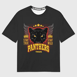 Женская футболка оверсайз ПАНТЕРА PANTHERS