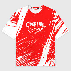 Футболка оверсайз женская Cannibal corpse труп каннибала, цвет: 3D-принт