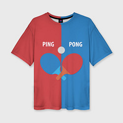 Женская футболка оверсайз PING PONG теннис