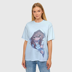 Футболка оверсайз женская Тайга в пледе Торадора, цвет: 3D-принт — фото 2