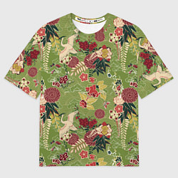 Футболка оверсайз женская Япония-Китай Сюжет, цвет: 3D-принт