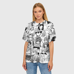 Футболка оверсайз женская Toradora pattern, цвет: 3D-принт — фото 2