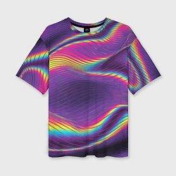 Футболка оверсайз женская Neon fashion pattern Wave, цвет: 3D-принт