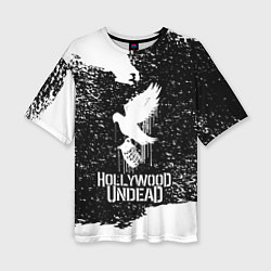 Женская футболка оверсайз Hollywood Undead - CHAOS Out Now