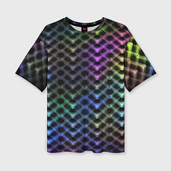 Женская футболка оверсайз Color vanguard pattern 2025 Neon