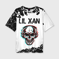 Футболка оверсайз женская Lil Xan ЧЕРЕП Краска, цвет: 3D-принт