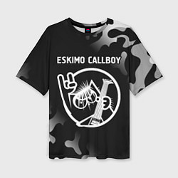 Футболка оверсайз женская Eskimo Callboy - КОТ - Камуфляж, цвет: 3D-принт
