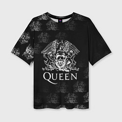 Женская футболка оверсайз Queen pattern