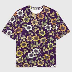 Футболка оверсайз женская Цветущий куст, цвет: 3D-принт