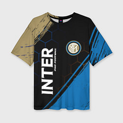 Женская футболка оверсайз INTER Pro Football Краска