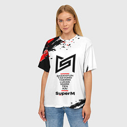 Футболка оверсайз женская SuperM суперМ, цвет: 3D-принт — фото 2