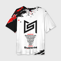 Женская футболка оверсайз SuperM суперМ