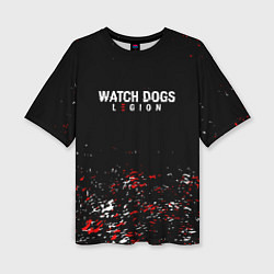 Женская футболка оверсайз Watch Dogs 2 Брызги красок