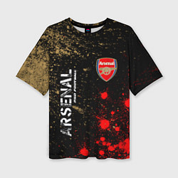 Женская футболка оверсайз АРСЕНАЛ Arsenal Pro Football Краска