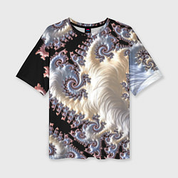 Женская футболка оверсайз Авангардный фрактальный паттерн Avant-garde fracta