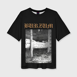 Женская футболка оверсайз Burzum cockroaches