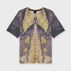 Женская футболка оверсайз Абстрактный цветой графический узор abstract color