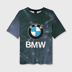 Женская футболка оверсайз БМВ - BMW Абстракция
