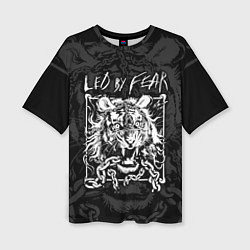 Женская футболка оверсайз Led by fear