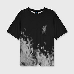 Футболка оверсайз женская Liverpool Серое пламя, цвет: 3D-принт