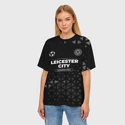 Футболка оверсайз женская Leicester City Champions Uniform, цвет: 3D-принт — фото 2