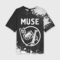 Женская футболка оверсайз Muse КОТ Брызги