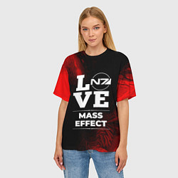 Футболка оверсайз женская Mass Effect Love Классика, цвет: 3D-принт — фото 2