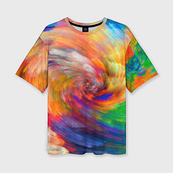 Футболка оверсайз женская MULTICOLORED SWIRLS, цвет: 3D-принт