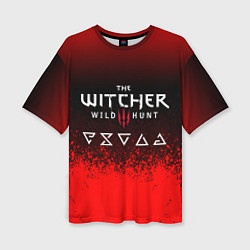 Женская футболка оверсайз Witcher blood