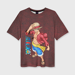 Женская футболка оверсайз Луффи- One Piece или Большой куш