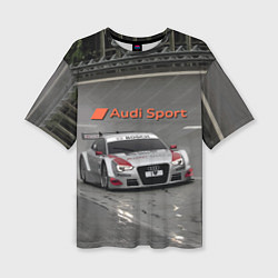 Футболка оверсайз женская Audi Sport Racing Team Short Track Car Racing Авто, цвет: 3D-принт