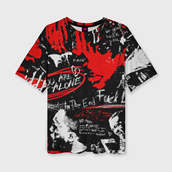 Футболка оверсайз женская XXXTENTACION YOU ARE NOT ALONE, цвет: 3D-принт