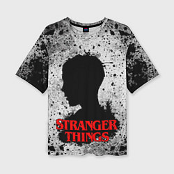 Женская футболка оверсайз Очень странные дела Stranger things