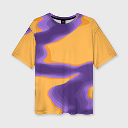 Женская футболка оверсайз Фиолетовая река