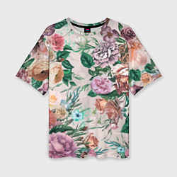 Футболка оверсайз женская Color floral pattern Expressionism Summer, цвет: 3D-принт