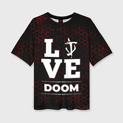 Женская футболка оверсайз Doom Love Классика