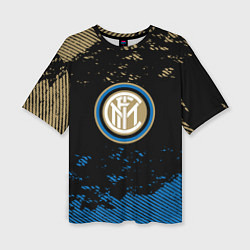 Женская футболка оверсайз Inter logo