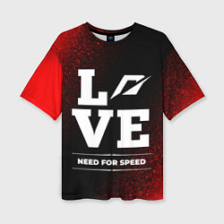 Женская футболка оверсайз Need for Speed Love Классика