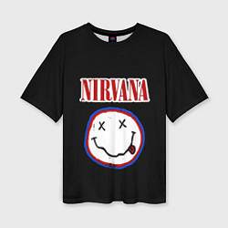 Женская футболка оверсайз Nirvana гранж