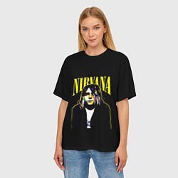 Футболка оверсайз женская Рок - группа Nirvana, цвет: 3D-принт — фото 2