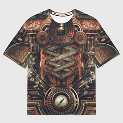 Футболка оверсайз женская Mechanical device in Steampunk Retro style, цвет: 3D-принт