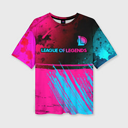 Женская футболка оверсайз League of Legends Neon Gradient