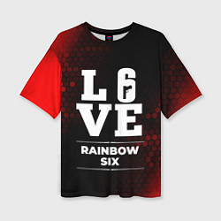 Женская футболка оверсайз Rainbow Six Love Классика