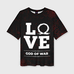 Женская футболка оверсайз God of War Love Классика