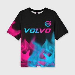 Женская футболка оверсайз Volvo Neon Gradient