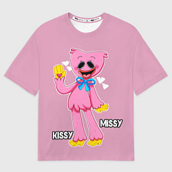 Футболка оверсайз женская POPPY PLAYTIME КИССИ МИССИ ПОППИ ПЛЕЙТАЙМ, цвет: 3D-принт
