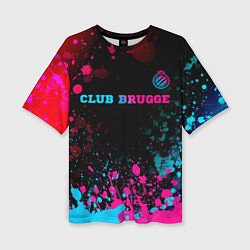 Женская футболка оверсайз Club Brugge Neon Gradient - FS