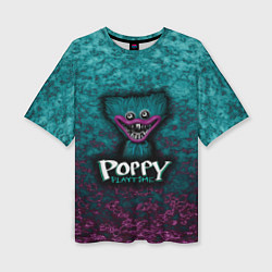 Женская футболка оверсайз Poppy Playtime Huggy Waggy Поппи Плейтайм Хагги Ва