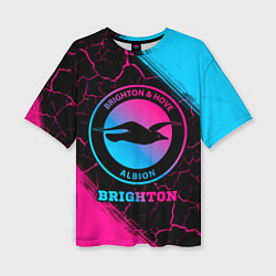 Женская футболка оверсайз Brighton Neon Gradient